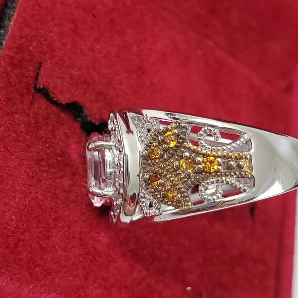 Watch Video / Sterling Silver 925 Pink Sapphire Ring - Picture 4 of 8